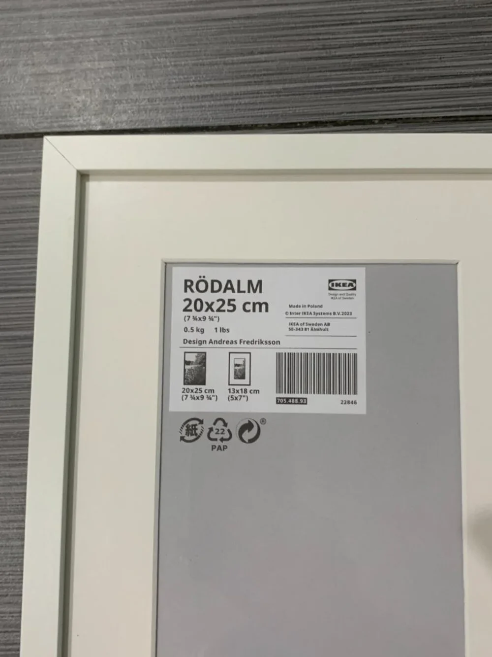 IKEA Rodalm Picture Frame White 8x10 Modern Photo Display Wall Art Decor New